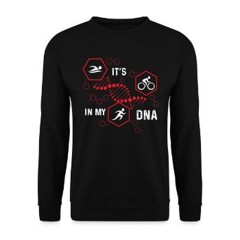 Triathlon it es in my dna - Unisex Pullover - Schwarz - Vorne - Alina (178cm) & Michal (187cm)