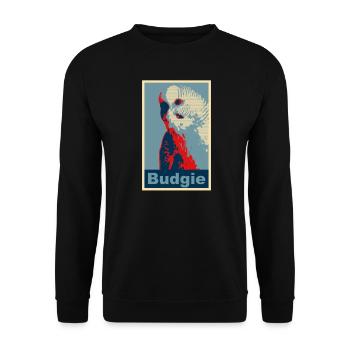 Budgie Budgie picture - Unisex Sweatshirt - black - Front - Alina (178cm) & Michal (187cm)