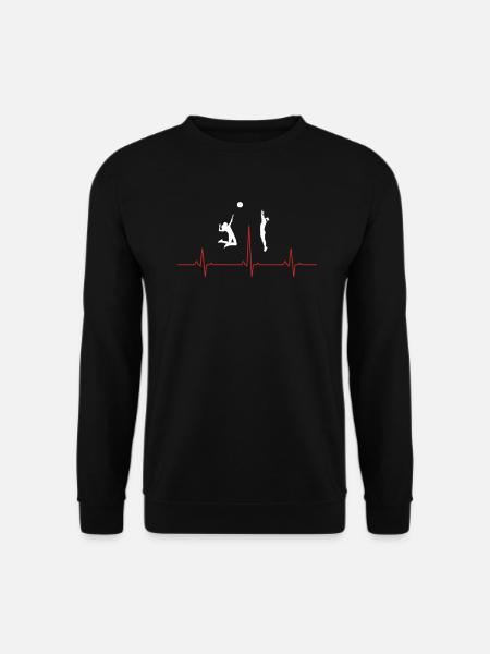 ECG I Volleyball I Heartbeat I Beach I Gift - Unisex Sweatshirt - black