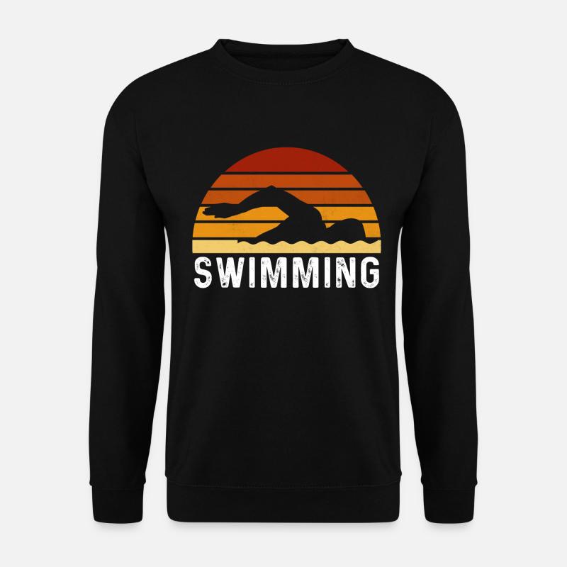 Retro Schwimmer vintage T-Shirt schwimmen - Unisex Pullover - Schwarz