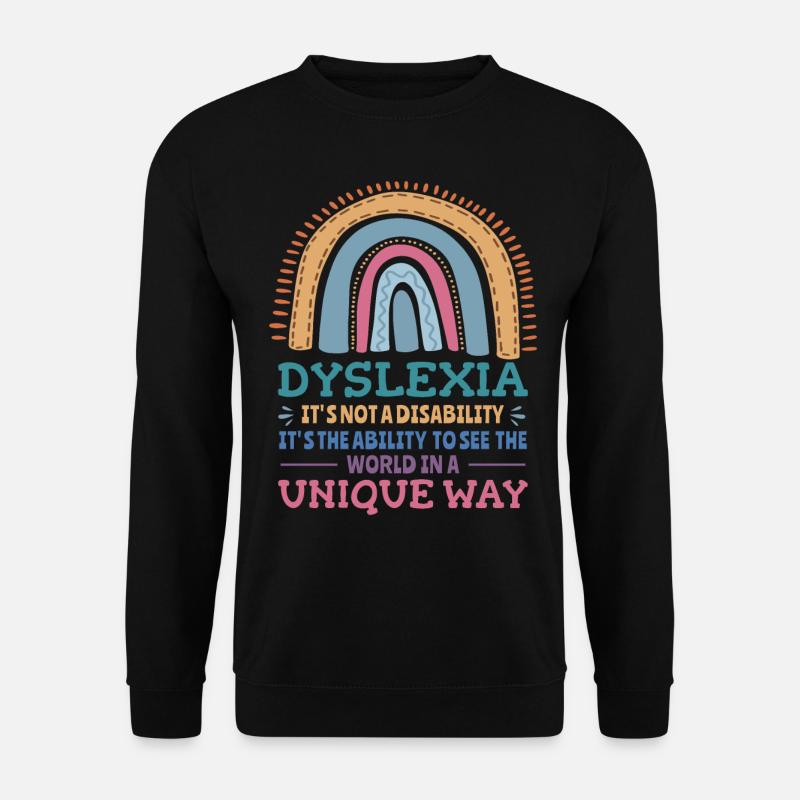 Dyslexie Bewusstsein Legastheniker - Unisex Pullover - Schwarz
