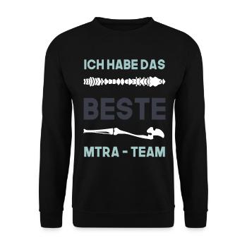 Ich habe das beste MTRA Team, Radiologen Team - Unisex Pullover - Schwarz - Vorne - Alina (178cm) & Michal (187cm)