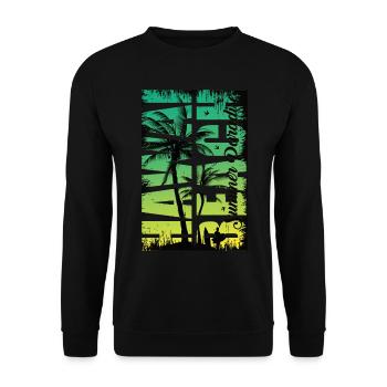 Hawai Beach Summer Paradise - Unisex Pullover - Schwarz - Vorne - Alina (178cm) & Michal (187cm)