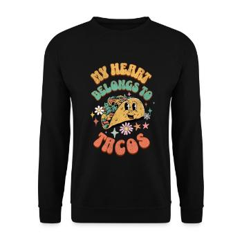 Taco - Unisex Sweatshirt - black - Front - Alina (178cm) & Michal (187cm)