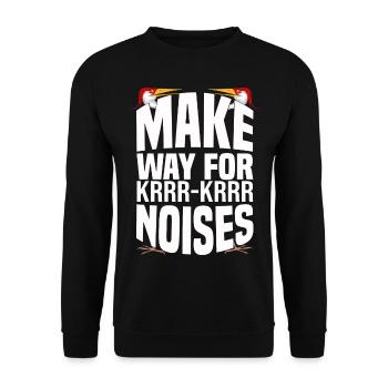 Kanadischer Kranich - Unisex Pullover - Schwarz - Vorne - Alina (178cm) & Michal (187cm)