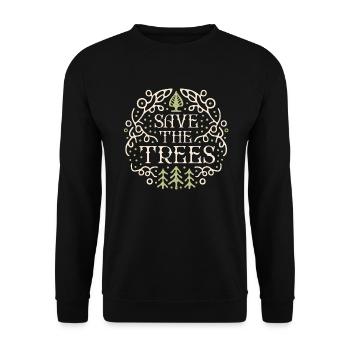 Save the trees - Unisex Sweatshirt - black - Front - Alina (178cm) & Michal (187cm)