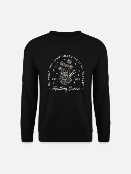 Knitting is my therapy - Unisex Sweatshirt - black
