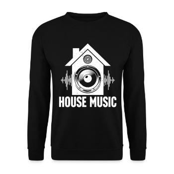 House Music - Unisex Sweatshirt - black - Front - Alina (178cm) & Michal (187cm)