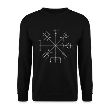 Vegvisir - Unisex Sweatshirt - black - Front - Alina (178cm) & Michal (187cm)