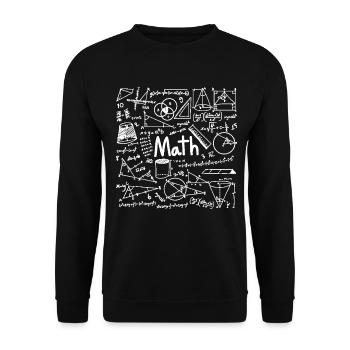 Math Teacher Gift and Math Club Mathematics Equati - Unisex Pullover - Schwarz - Vorne - Alina (178cm) & Michal (187cm)