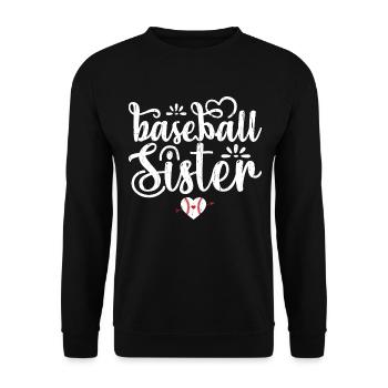 Baseball Sister Baseball Baseball Sister - Sweat-shirt Unisexe - noir - Devant - Alina (178cm) & Michal (187cm)