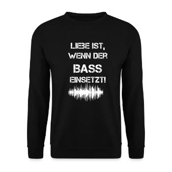Electro bass music - Unisex Sweatshirt - black - Front - Alina (178cm) & Michal (187cm)
