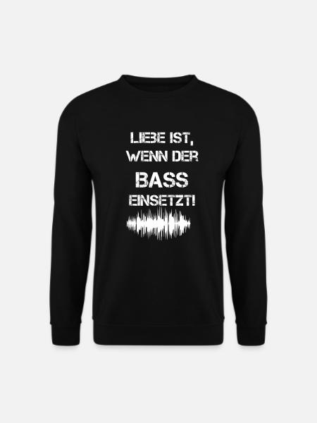 Electro Bass Musik - Unisex Pullover - Schwarz