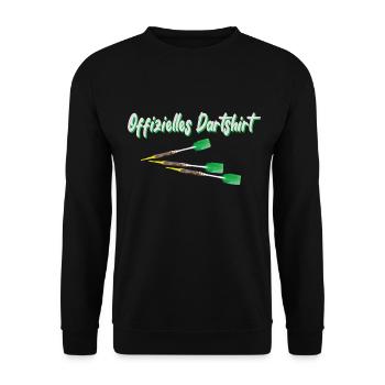 Offizielles Dartshirt im Polygon Style - Unisex Pullover - Schwarz - Vorne - Alina (178cm) & Michal (187cm)