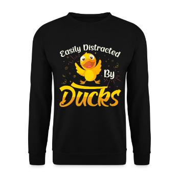 Propriétaire de canard Canard Mère Canard Amoureux Canard - Sweat-shirt Unisexe - noir - Devant - Alina (178cm) & Michal (187cm)