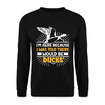 Propriétaire de canard Canard Mère Canard Amoureux Canard - Sweat-shirt Unisexe - noir - Devant - Alina (178cm) & Michal (187cm)