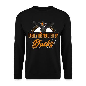 Propriétaire de canard Canard Mère Canard Amoureux Canard - Sweat-shirt Unisexe - noir - Devant - Alina (178cm) & Michal (187cm)