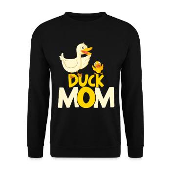 Propriétaire de canard Canard Mère Canard Amoureux Canard - Sweat-shirt Unisexe - noir - Devant - Alina (178cm) & Michal (187cm)