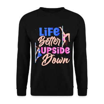 Pole Dance Tanzen Pole Dance Tänzerin - Unisex Pullover - Schwarz - Vorne - Alina (178cm) & Michal (187cm)