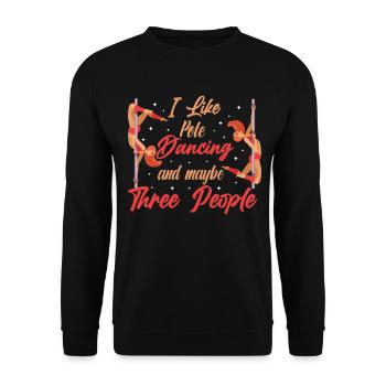Pole Dance Tanzen Pole Dance Tänzerin - Unisex Pullover - Schwarz - Vorne - Alina (178cm) & Michal (187cm)