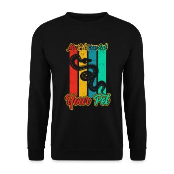 Snake owners Snake lovers Snakes - Unisex Sweatshirt - black - Front - Alina (178cm) & Michal (187cm)