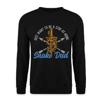 Snake owners Snake lovers Snakes - Unisex Sweatshirt - black - Front - Alina (178cm) & Michal (187cm)