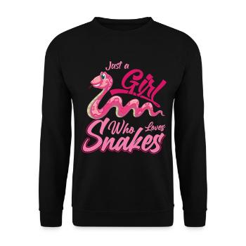 Snake owners Snake lovers Snakes - Unisex Sweatshirt - black - Front - Alina (178cm) & Michal (187cm)