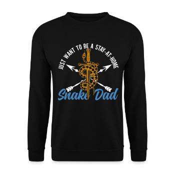 Snake owners Snake lovers Snakes - Unisex Sweatshirt - black - Front - Alina (178cm) & Michal (187cm)