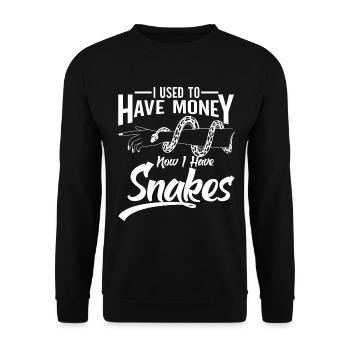 Snake owners Snake lovers Snakes - Unisex Sweatshirt - black - Front - Alina (178cm) & Michal (187cm)