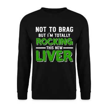 Lebertransplantation Organspender Organspende - Unisex Pullover - Schwarz - Vorne - Alina (178cm) & Michal (187cm)