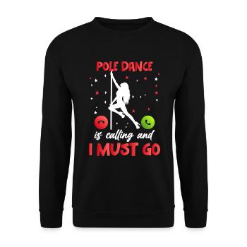 Pole Dance Tanzen Pole Dance Tänzerin - Unisex Pullover - Schwarz - Vorne - Alina (178cm) & Michal (187cm)
