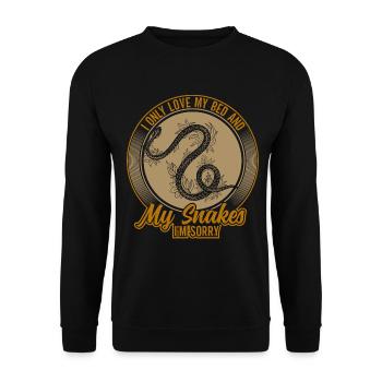 Snake owners Snake lovers Snakes - Unisex Sweatshirt - black - Front - Alina (178cm) & Michal (187cm)