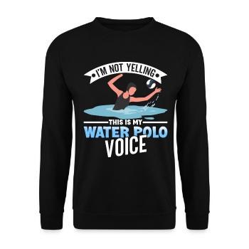 Wasserball Spieler Wasserball Mannschaft Trainer - Unisex Pullover - Schwarz - Vorne - Alina (178cm) & Michal (187cm)