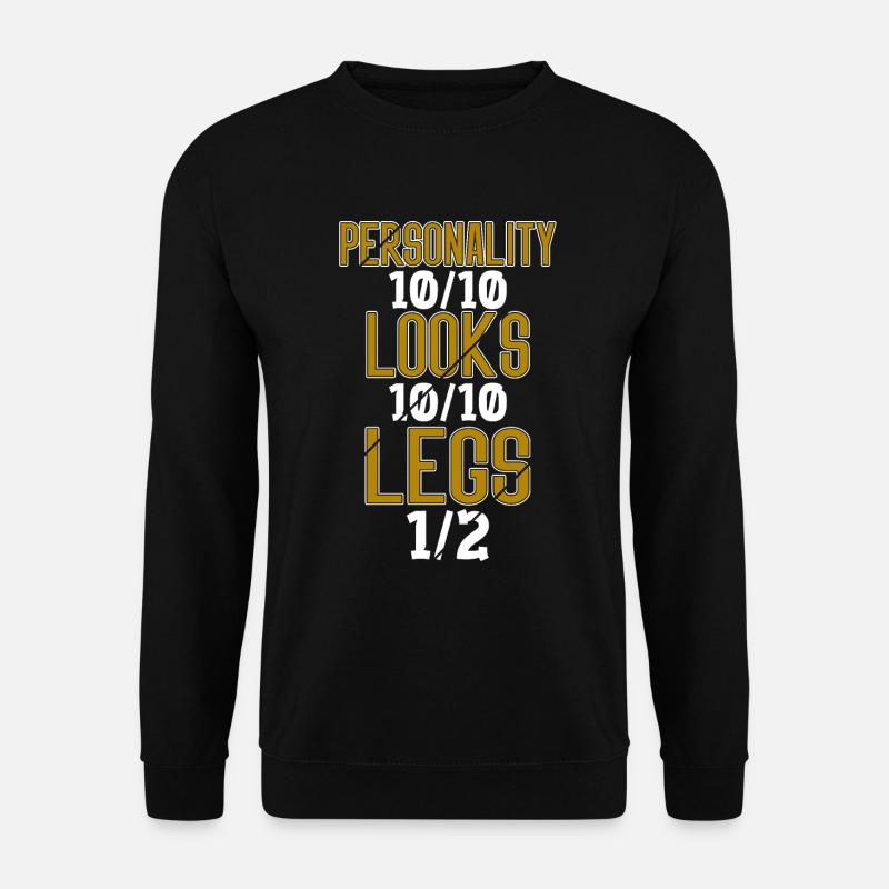 Rollstuhl Beinamputation Bewusstsein Amputation - Unisex Pullover - Schwarz