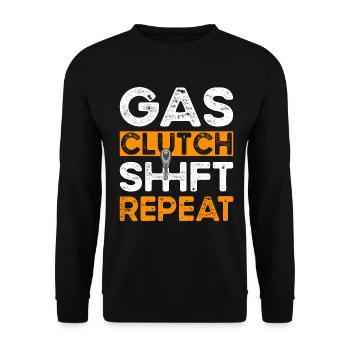Drag Racing Drag Racer Autorennen - Unisex Pullover - Schwarz - Vorne - Alina (178cm) & Michal (187cm)