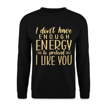 Introvertiert Schüchtern Antisozial - Unisex Pullover - Schwarz - Vorne - Alina (178cm) & Michal (187cm)