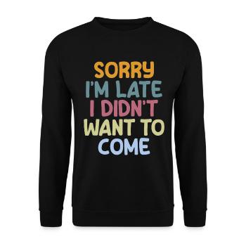 Introvertiert Schüchtern Antisozial - Unisex Pullover - Schwarz - Vorne - Alina (178cm) & Michal (187cm)
