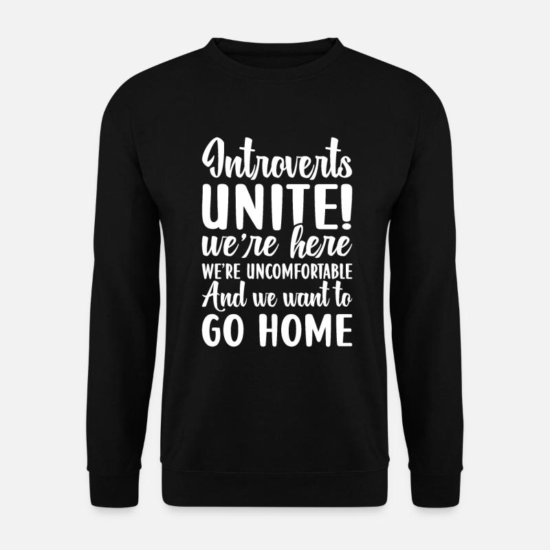 Introverted Shy Antisocial - Unisex Sweatshirt - black