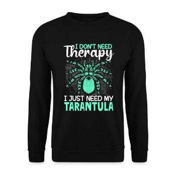 Tarantula Spiders Pet Tarantulas Collector - Unisex Sweatshirt - black - Front - Alina (178cm) & Michal (187cm)