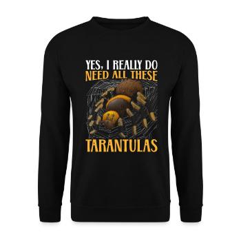 Tarantula Papa Tarantulas Collector Tarantula - Unisex Sweatshirt - black - Front - Alina (178cm) & Michal (187cm)