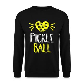 I Love Pickleball - Unisex Sweatshirt - black - Front - Alina (178cm) & Michal (187cm)