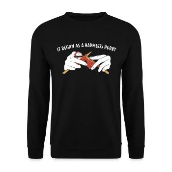 Cela a commencé comme un tricot de passe-temps inoffensif - Sweat-shirt Unisexe - noir - Devant - Alina (178cm) & Michal (187cm)