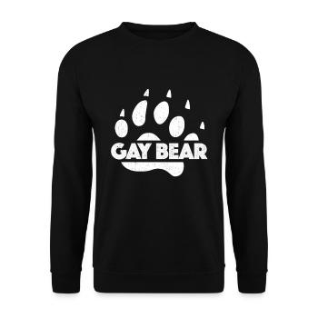 Gay Bear gay ours de la communauté LGBTQ cadeau - Sweat-shirt Unisexe - noir - Devant - Alina (178cm) & Michal (187cm)