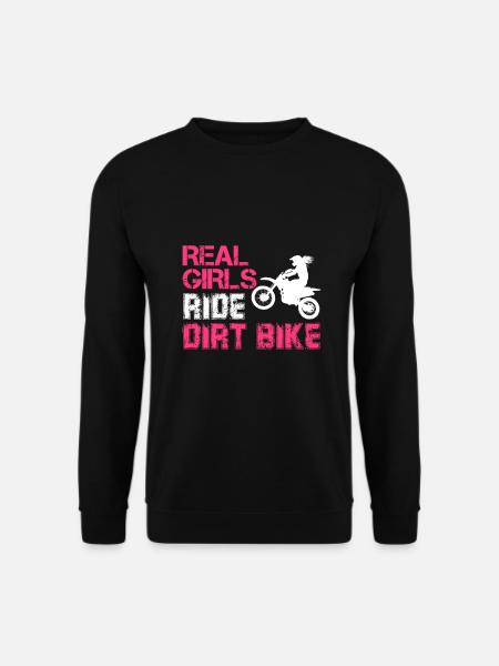 Motocross Dirt Bike MX Mädchen Frauen Geschenk - Unisex Pullover - Schwarz