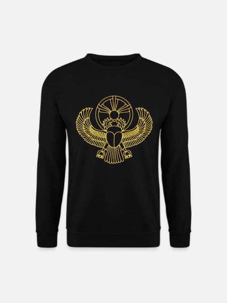 Skarabäus Sonne Ägypten Glücksbringer Schutzsymbol - Unisex Pullover - Schwarz