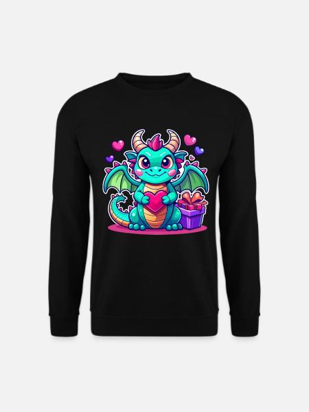 Farbenfroher Drache - Unisex Pullover - Schwarz