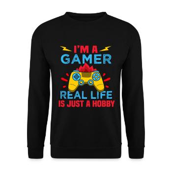 Je suis un joueur de gamer et un streamer - Sweat-shirt Unisexe - noir - Devant - Alina (178cm) & Michal (187cm)