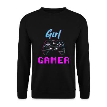 Fille gamer - Sweat-shirt Unisexe - noir - Devant - Alina (178cm) & Michal (187cm)