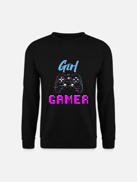 Girl Gamer - Unisex Pullover - Schwarz