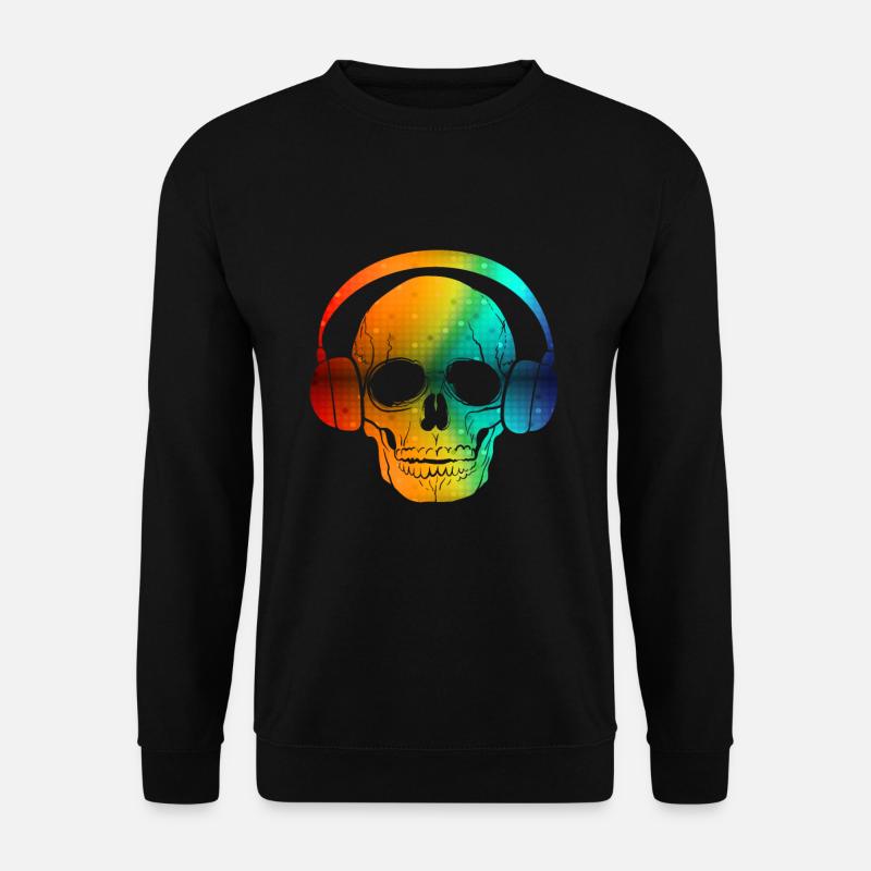Totenkopf DJ - Unisex Pullover - Schwarz